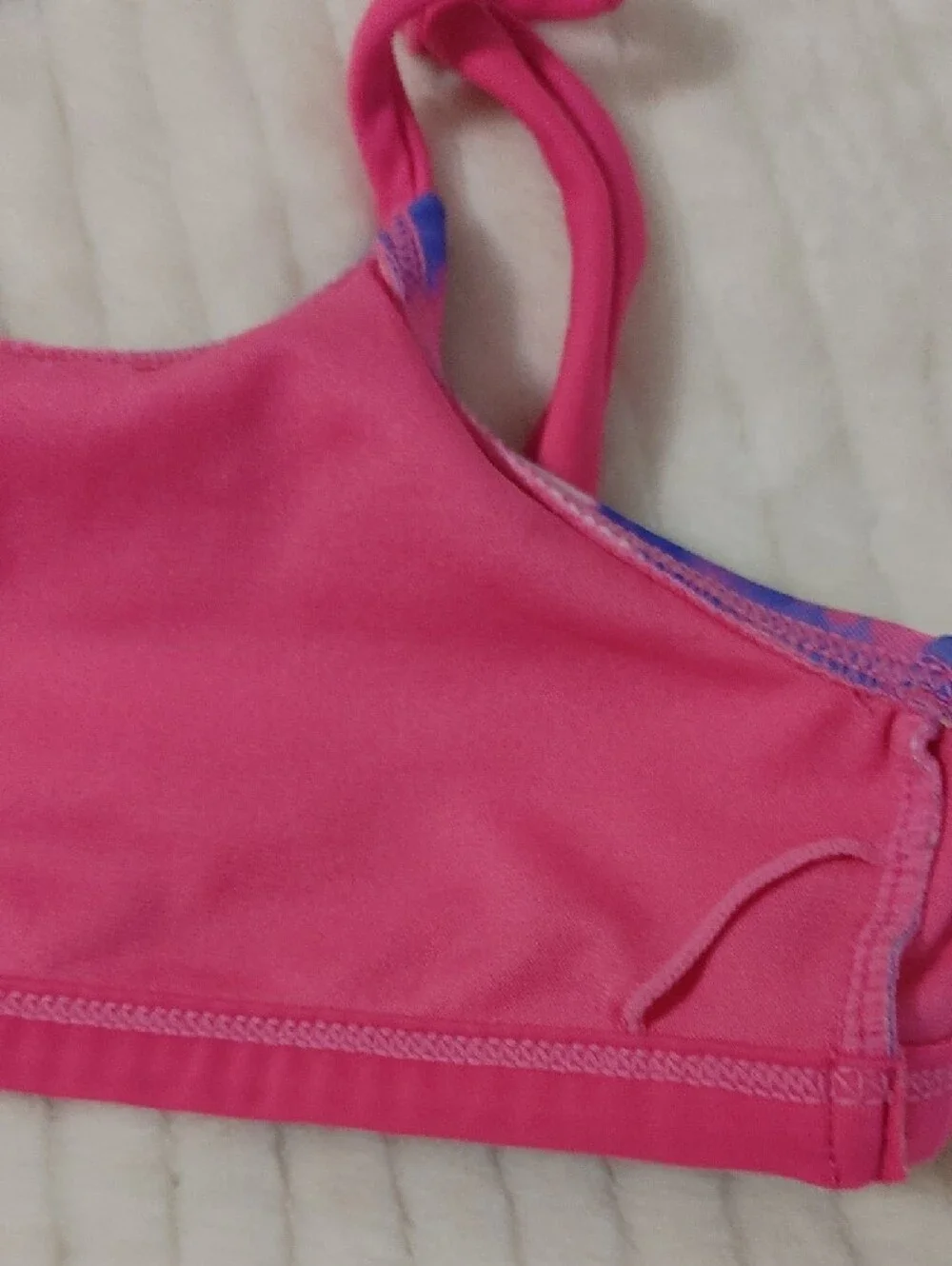Justice Pink & Purple Tie-Dye Girls Swim Top